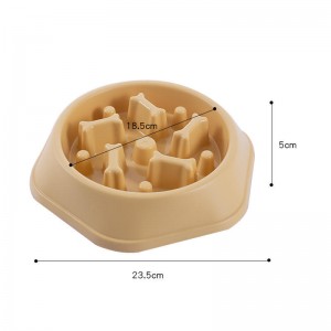 Plastic Mabagal Pagkain Alagang Hayop Pag-inom Food Bowl Slow Feeder Dog Bowl