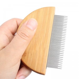 Maliit na Bamboo Wood Pet Flea Comb