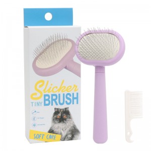 Brosse métallique colorée pour petits animaux de compagnie