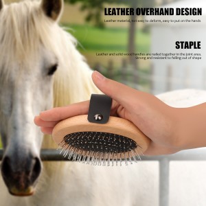 Solid Wood Horse Care Products Wooden Horse Grooming Brush