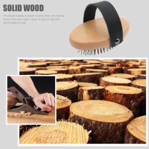 Solid Wood Horse Care Products Wooden Horse Grooming Brush