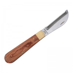 Solid Wooden Handle Mane Folding Thinning Blade...