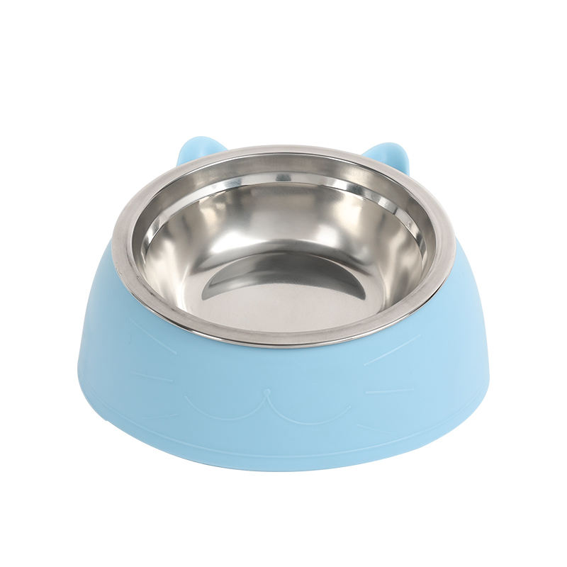 Hindi kinakalawang na asero 30 Degree Tilted Pet Drinking Bowl