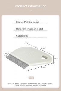 Stainless Steel Needle Pet Dog Cat Fur Grooming Hair Comb Open Knot Flea Comb