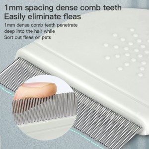 Stainless Steel Needle Pet Dog Cat Fur Grooming Hair Comb Open Knot Flea Comb