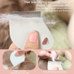 Stainless Steel Needle Pet Dog Cat Fur Grooming Hair Comb Open Knot Flea Comb