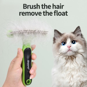 Stainless Steel Undercoat Rake Pet Grooming Comb for Long Hair Dogs and Cats