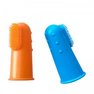 Brosse à dents de doigt de chien de chat en vrac de soins dentaires de chien de silicone super doux