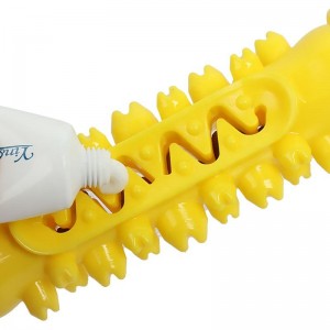 Jouet à mâcher pour brosse à dents pour animaux de compagnie en caoutchouc pour nettoyage des dents