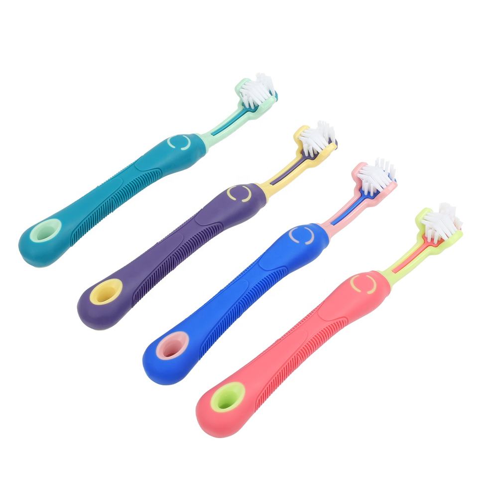 Brosse à dents pour chien à trois têtes