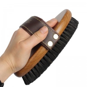 Factory Wholesale Custom Logo Horse Care Products Dog Wooden Horse Body Cleaning Brush Horse Grooming Brush