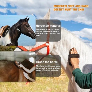 Factory Wholesale Custom Logo Horse Care Products Dog Wooden Horse Body Cleaning Brush Horse Grooming Brush