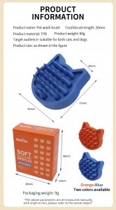 Wholesale Manufacturer Hair Removal Tool Dog Grooming Products Pet Bath Brush