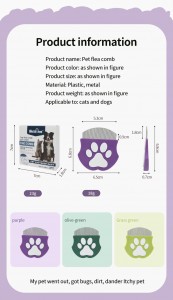 Wholesale Small Metal Pins Hair Remover Brush Pet Flea Lice Comb for Dog Cat