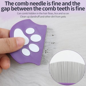 Wholesale Small Metal Pins Hair Remover Brush Pet Flea Lice Comb for Dog Cat