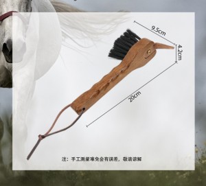 Wood Hoof Pick with Brush Horse Grooming Equipment Too