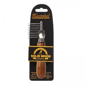 Деревянный питомец с открытым узлом расческа для волос кошка расческа для ухода за собакой грабли