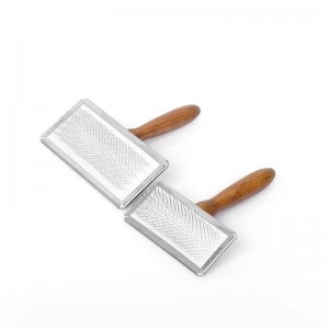 Wood Pet Wire Hair Brush