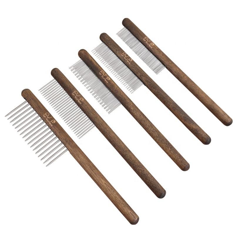 Wooden Handle Pet Grooming Hair Comb