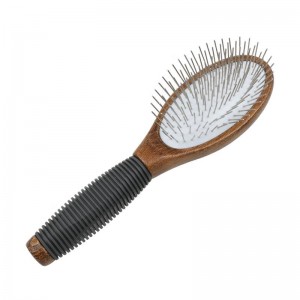 Brosse de toilettage pour animaux de compagnie en bois à longue broche pour chat