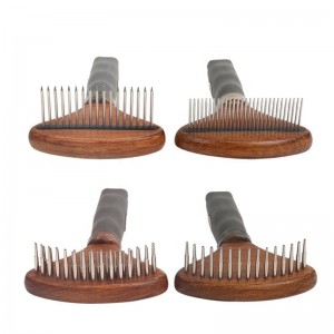 Wooden Pet Metal Needle Comb