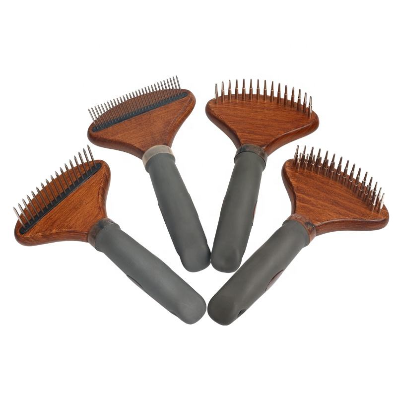 Wooden Pet Metal Needle Comb