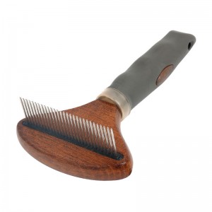 Wooden Pet Metal Needle Comb