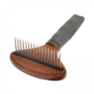 Wooden Pet Metal Needle Comb