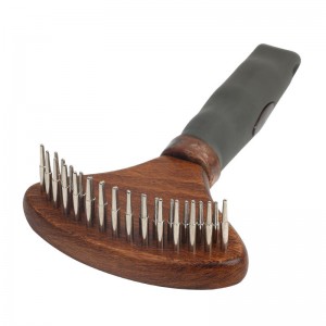 Wooden Pet Metal Needle Comb