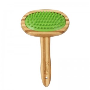 Brosse de bain en bois souple pour chien