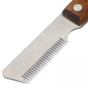 Wooden Stripping Knife Dog Deshedding Tool