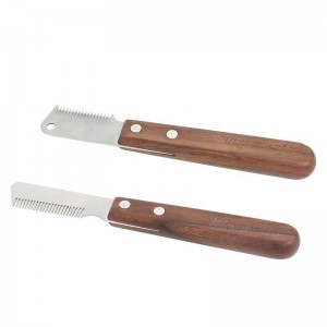 Wooden Stripping Knife Dog Deshedding Tool