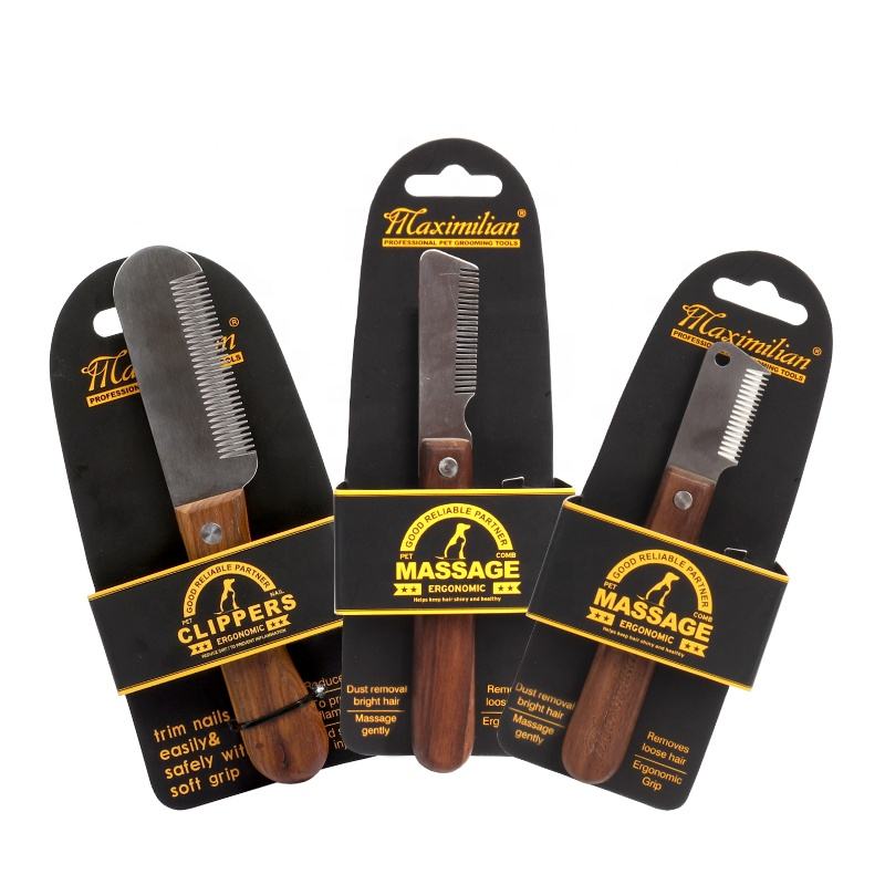 Cuchillo pelacables de madera para perros