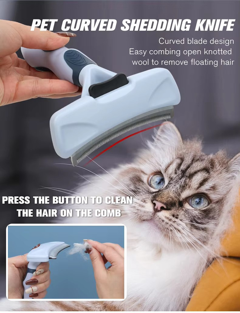 Factory Wholesale Custom Logo Self Cleaning Cat Deshedding Tool Dog Pet Grooming Slicker Brush
