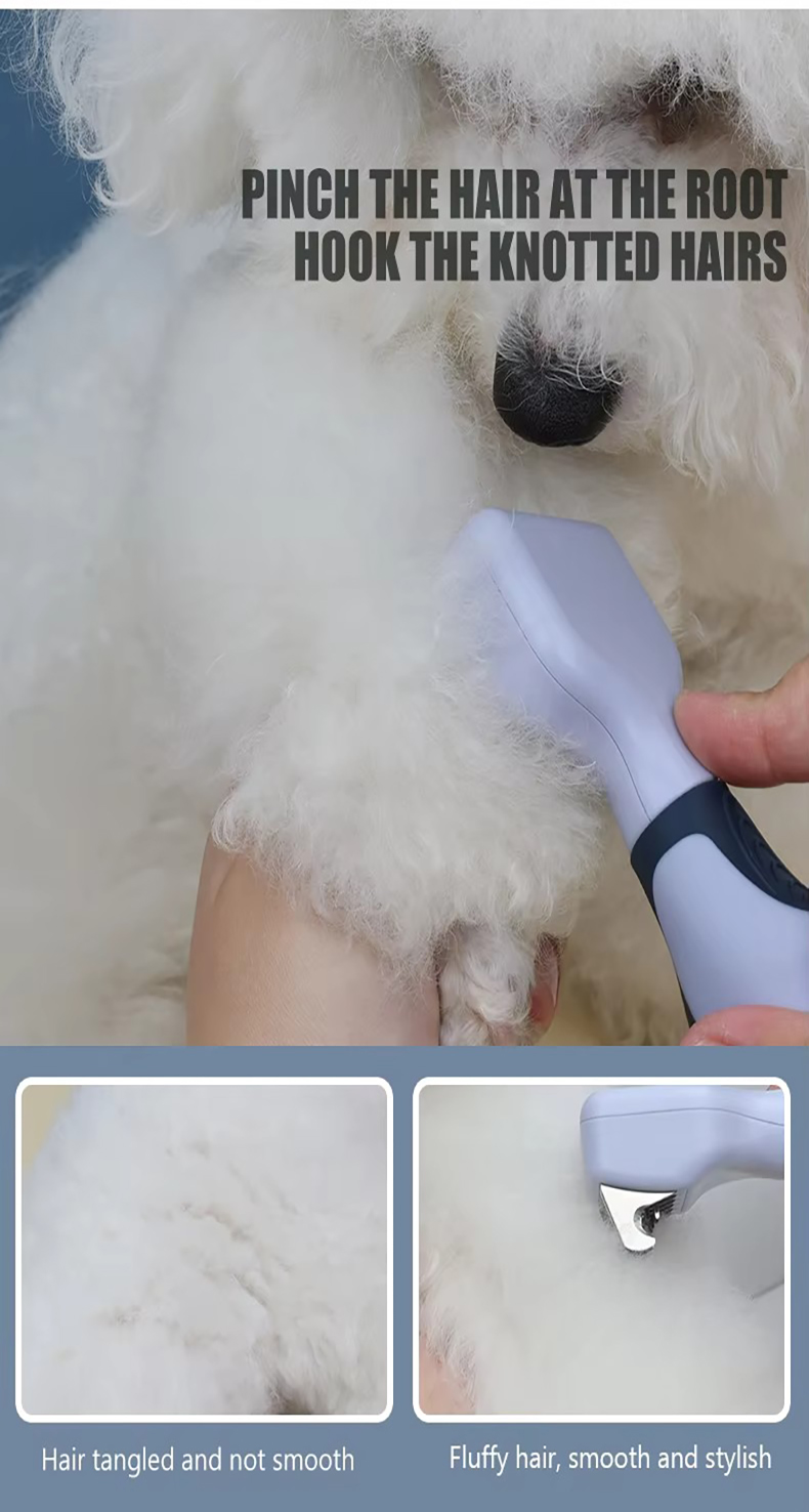Factory Wholesale Custom Logo Cat Hair Remover Comb Dog Dematting Rake Comb Pet Grooming Comb