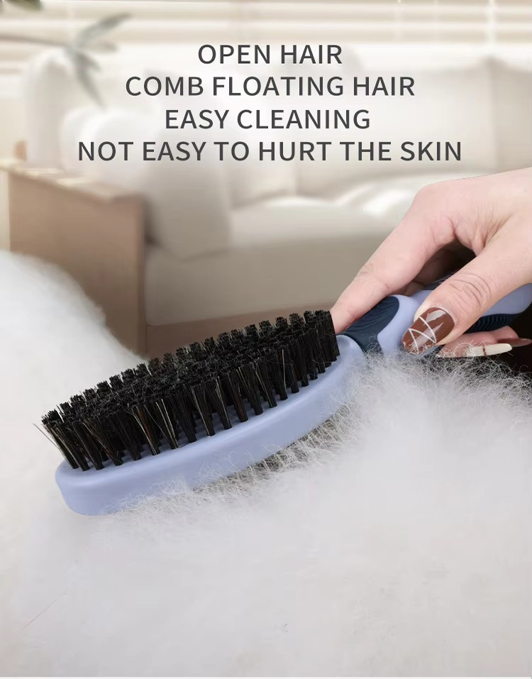 Factory Wholesale Custom Logo Double Sided Cat Hair Remover Massage Brush Dog Pet Grooming Brush