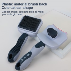 Factory Wholesale Custom Logo Self Cleaning Cat Pin Hair Brush Dog Pet Grooming Slicker Brush