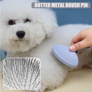 Factory Wholesale Custom Logo Two Types Cat Pin Brush Dog Pet Grooming Slicker Brush