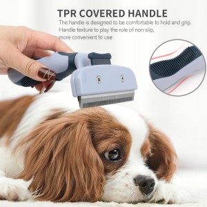 Factory Wholesale Custom Logo Self Cleaning Cat Deshedding Tool Dog Pet Grooming Slicker Brush