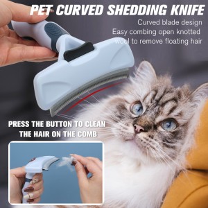 Factory Wholesale Custom Logo Self Cleaning Cat Deshedding Tool Dog Pet Grooming Slicker Brush