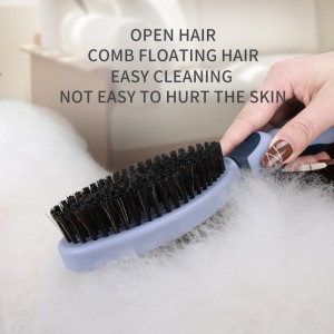 Factory Wholesale Custom Logo Double Sided Cat Hair Remover Massage Brush Dog Pet Grooming Brush