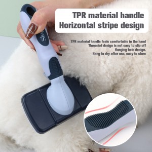 Factory Wholesale Custom Logo Self Cleaning Cat Hair Removal Pin Brush Dog Pet Grooming Slicker Brush