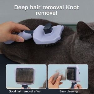 Factory Wholesale Custom Logo Self Cleaning Cat Pin Hair Brush Dog Pet Grooming Slicker Brush
