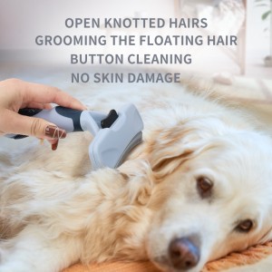 Factory Wholesale Custom Logo Self Cleaning Cat Deshedding Tool Dog Pet Grooming Slicker Brush
