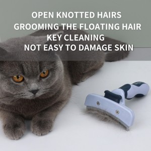 Factory Wholesale Custom Logo Self Cleaning Cat Deshedding Tool Dog Pet Grooming Slicker Brush